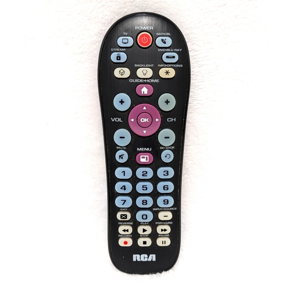 RCA RCR414BHE 4-Device Universal TV Remote Streaming Player Compatible